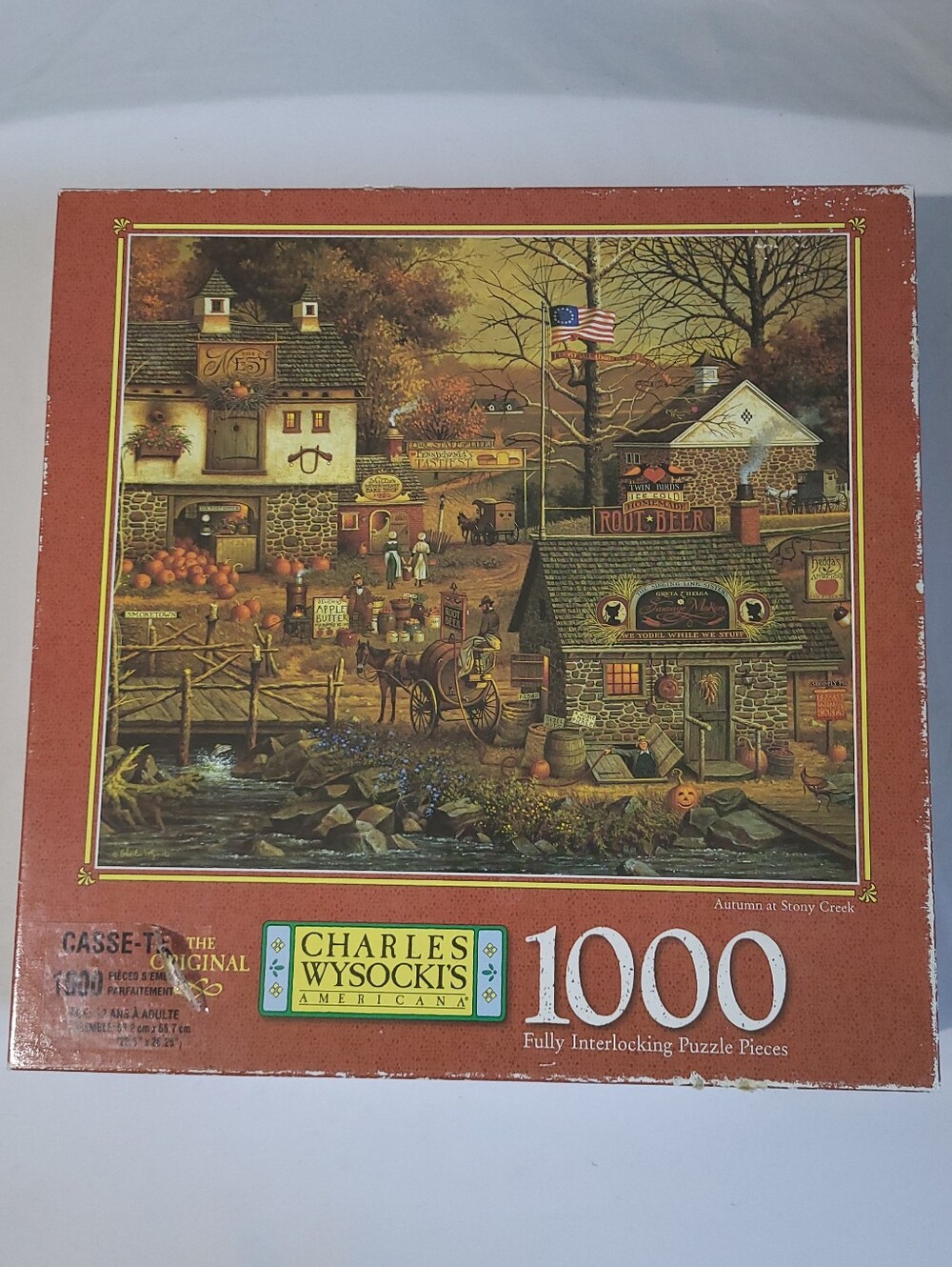 Milton Bradley 1000pc Puzzle Autumn At Stony Creek Vintage 1997 Sealed Box